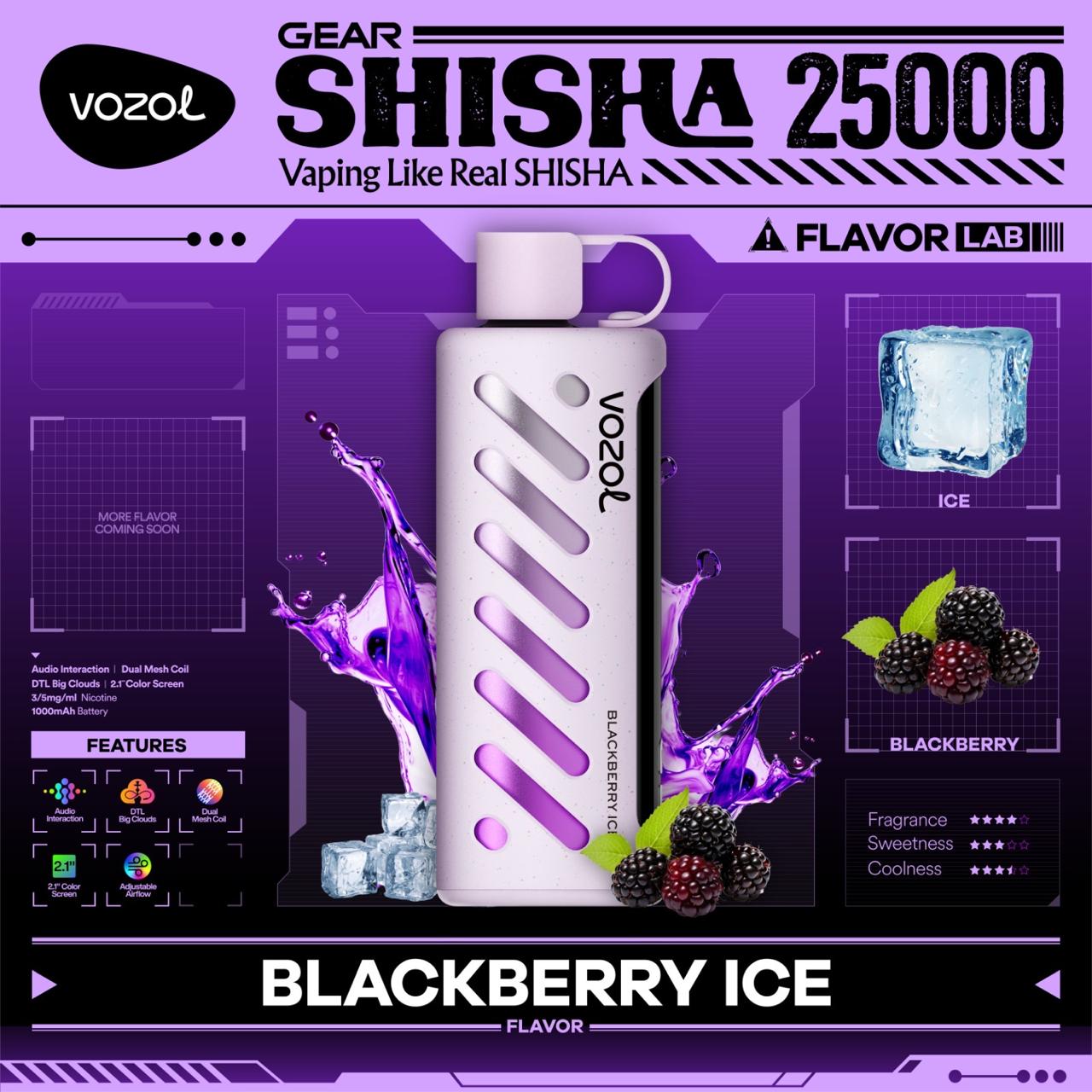 Vozol Gear Shisha 25000 Puffs Disposable Vape In Dubai