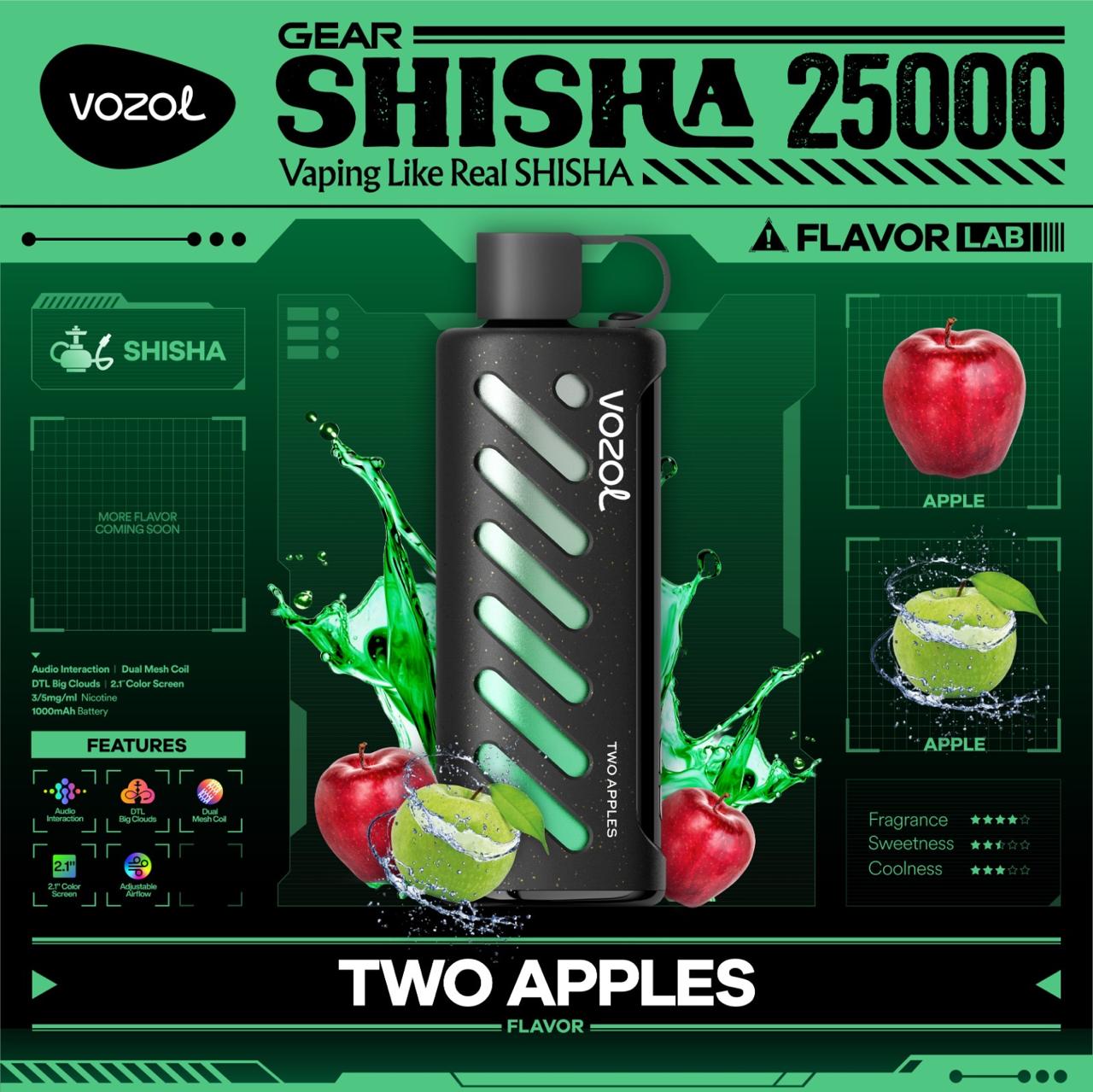 Vozol Gear Shisha 25000 Puffs Disposable Vape In Dubai