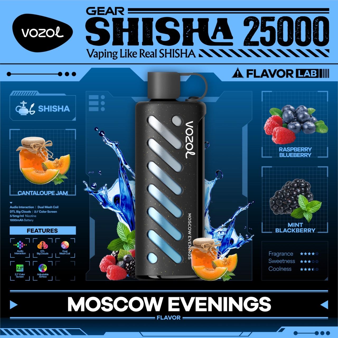 Vozol Gear Shisha 25000 Puffs Disposable Vape In Dubai