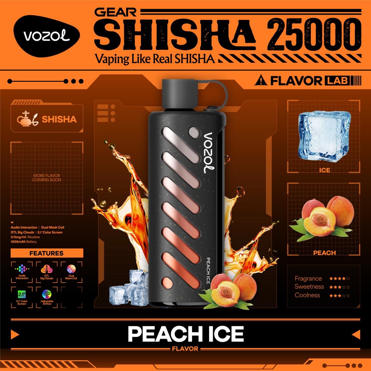 Vozol Gear Shisha 25000 Puffs Disposable Vape In Dubai