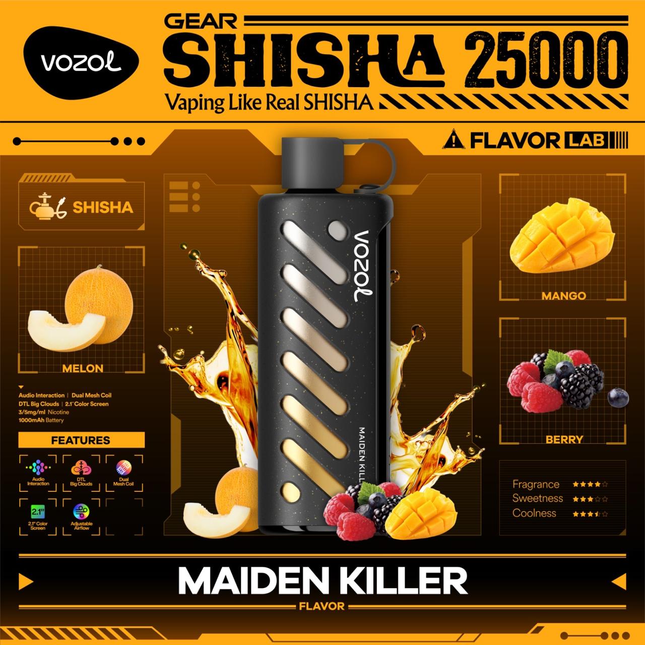 Vozol Gear Shisha 25000 Puffs Disposable Vape In Dubai