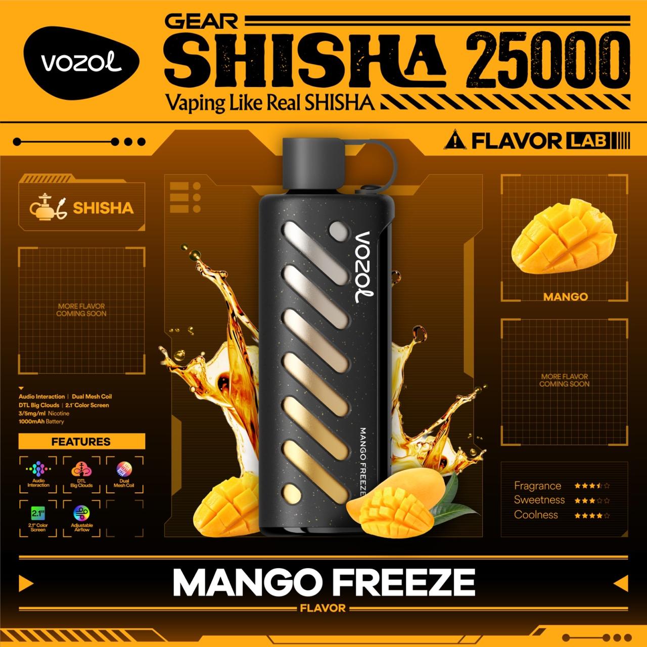 Vozol Gear Shisha 25000 Puffs Disposable Vape In Dubai