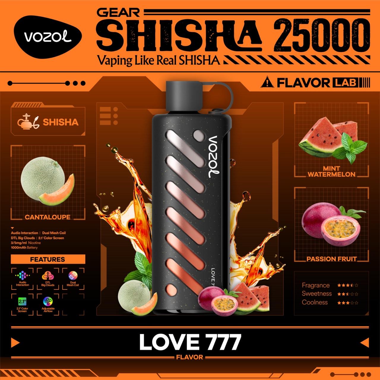 Vozol Gear Shisha 25000 Puffs Disposable Vape In Dubai