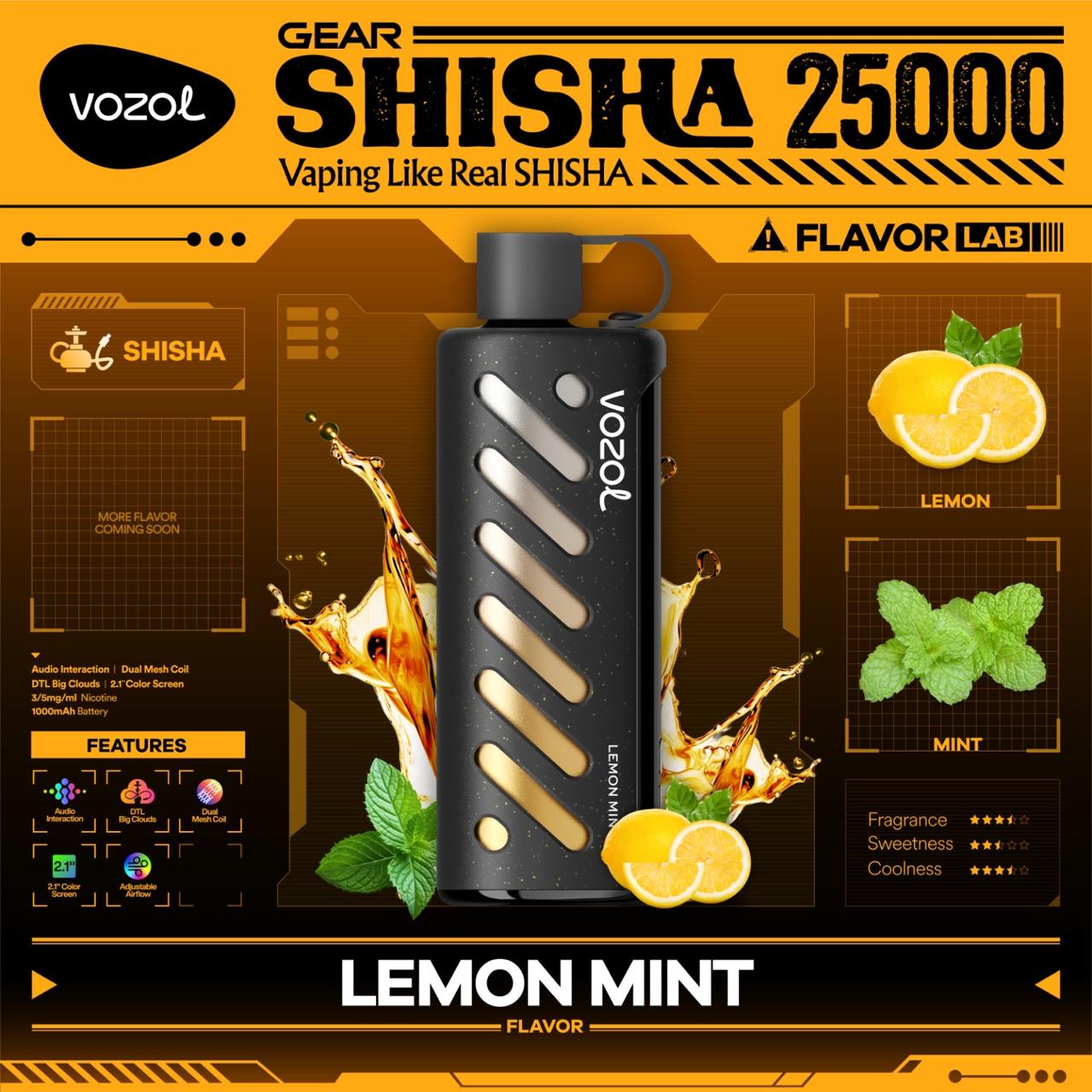 Vozol Gear Shisha 25000 Puffs Disposable Vape In Dubai