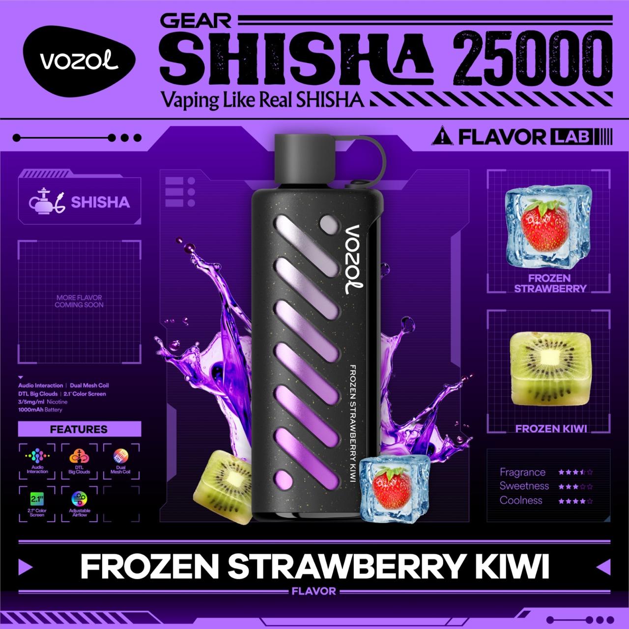 Vozol Gear Shisha 25000 Puffs Disposable Vape In Dubai