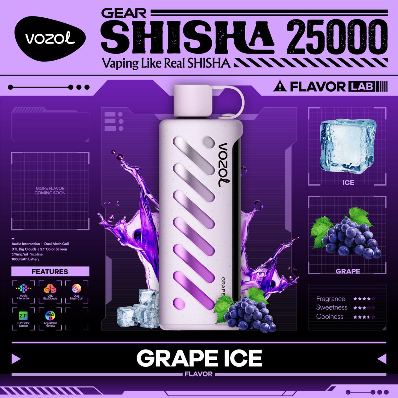 Vozol Gear Shisha 25000 Puffs Disposable Vape In Dubai