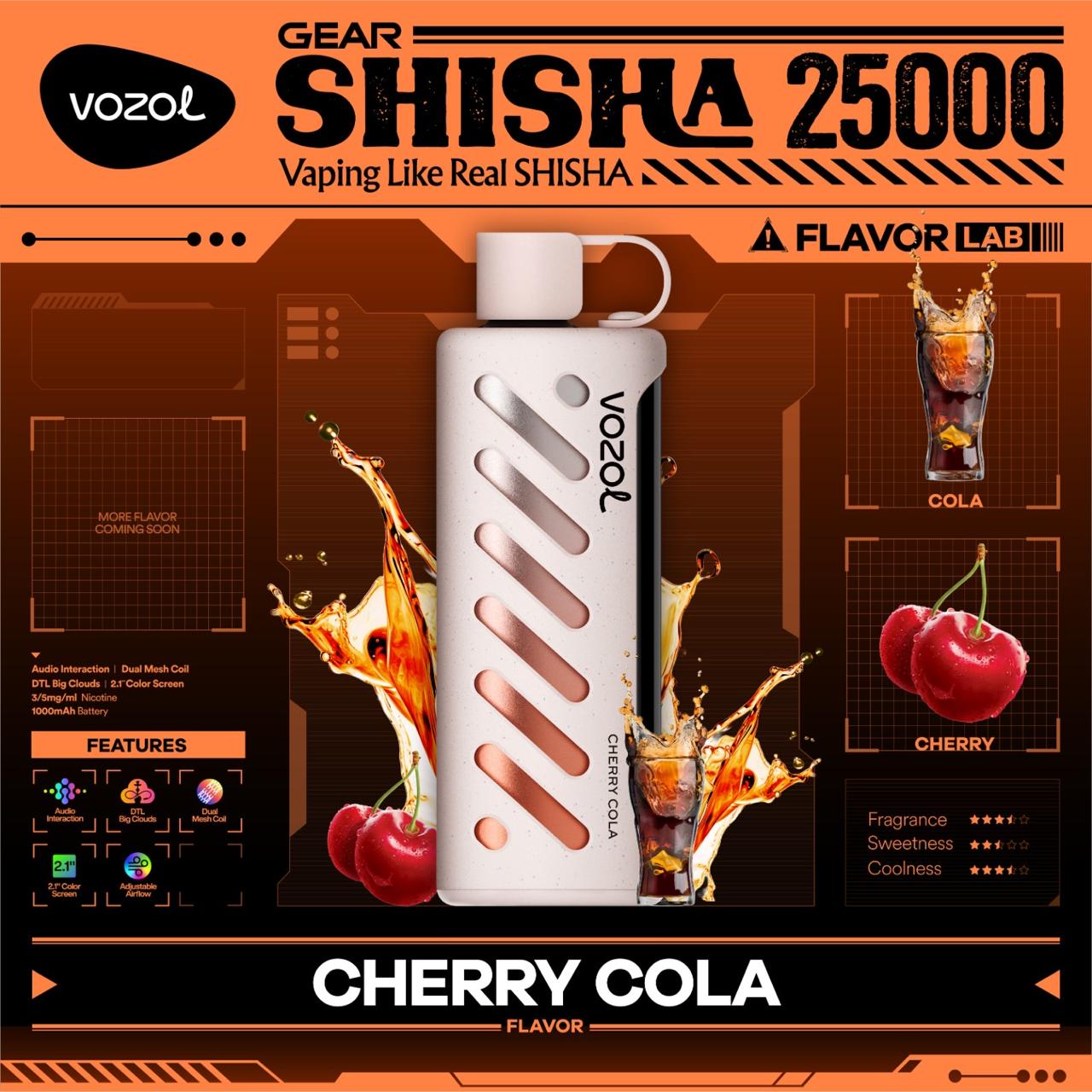 VOZOL Shisha 25000 fast charging Type-C modern Dubai lifestyle - Vozol Gear Shisha 25000 Puffs Disposable Vape – Premium Vape in ...
