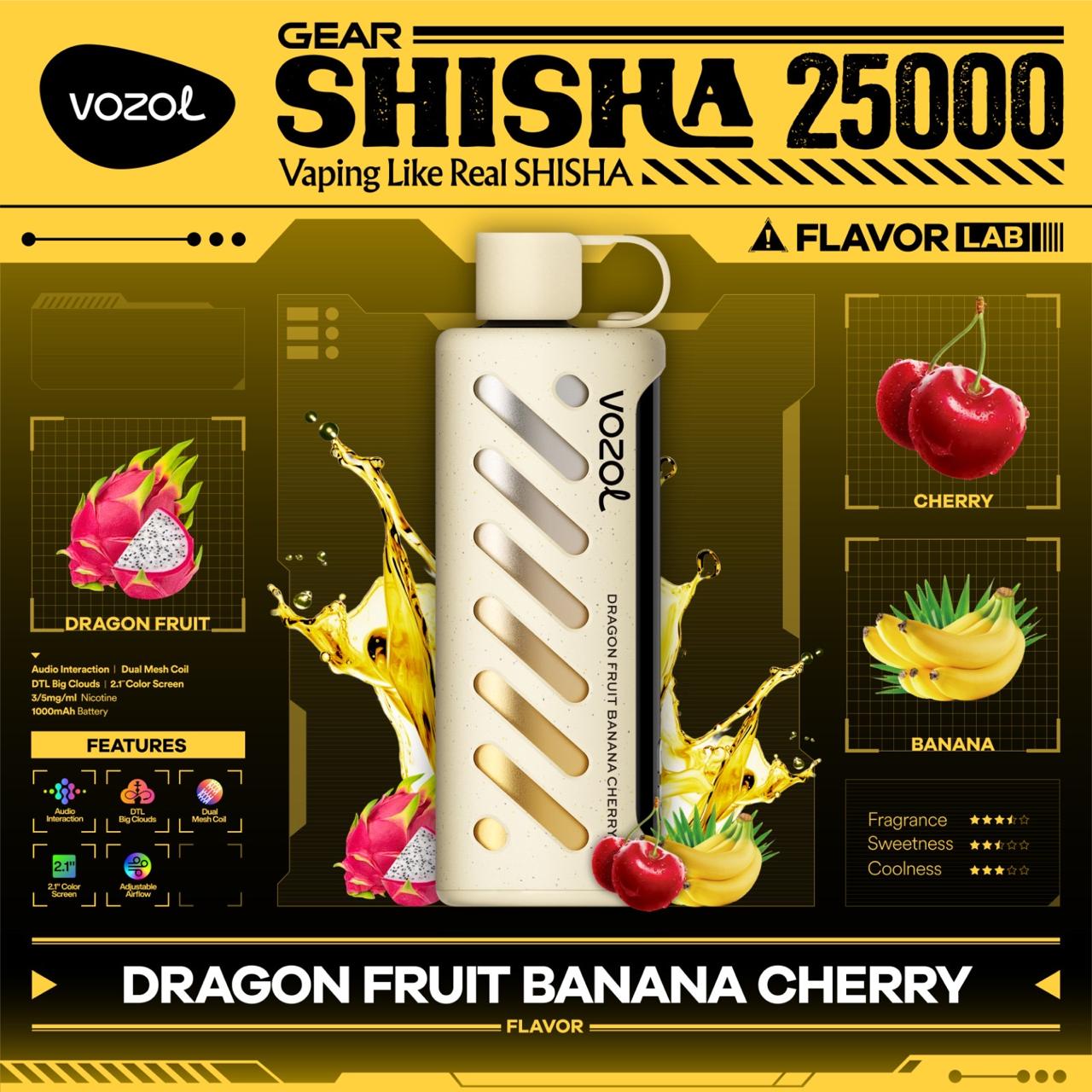 Vozol Gear Shisha 25000 Puffs Disposable Vape In Dubai