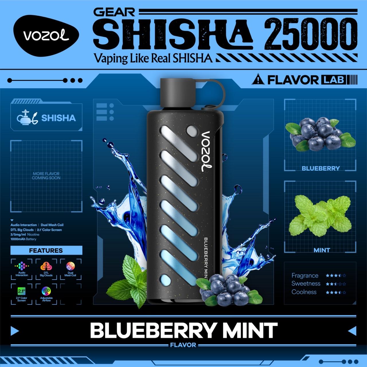 Vozol Gear Shisha 25000 Puffs Disposable Vape In Dubai