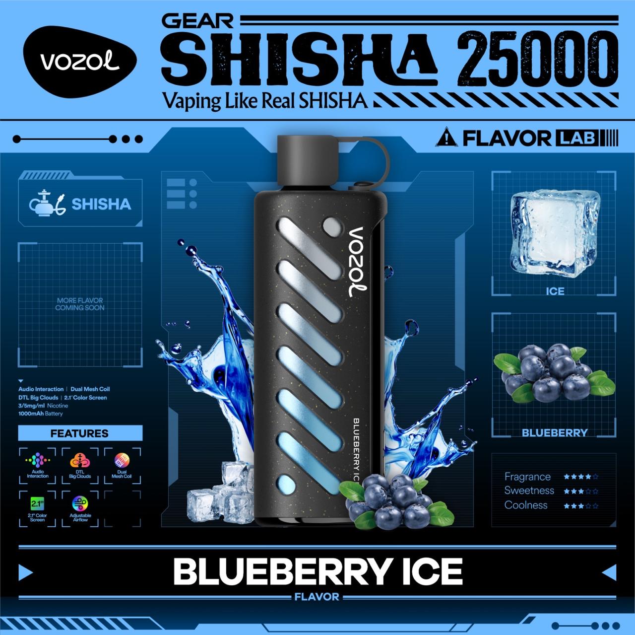 Vozol Gear Shisha 25000 Puffs Disposable Vape In Dubai