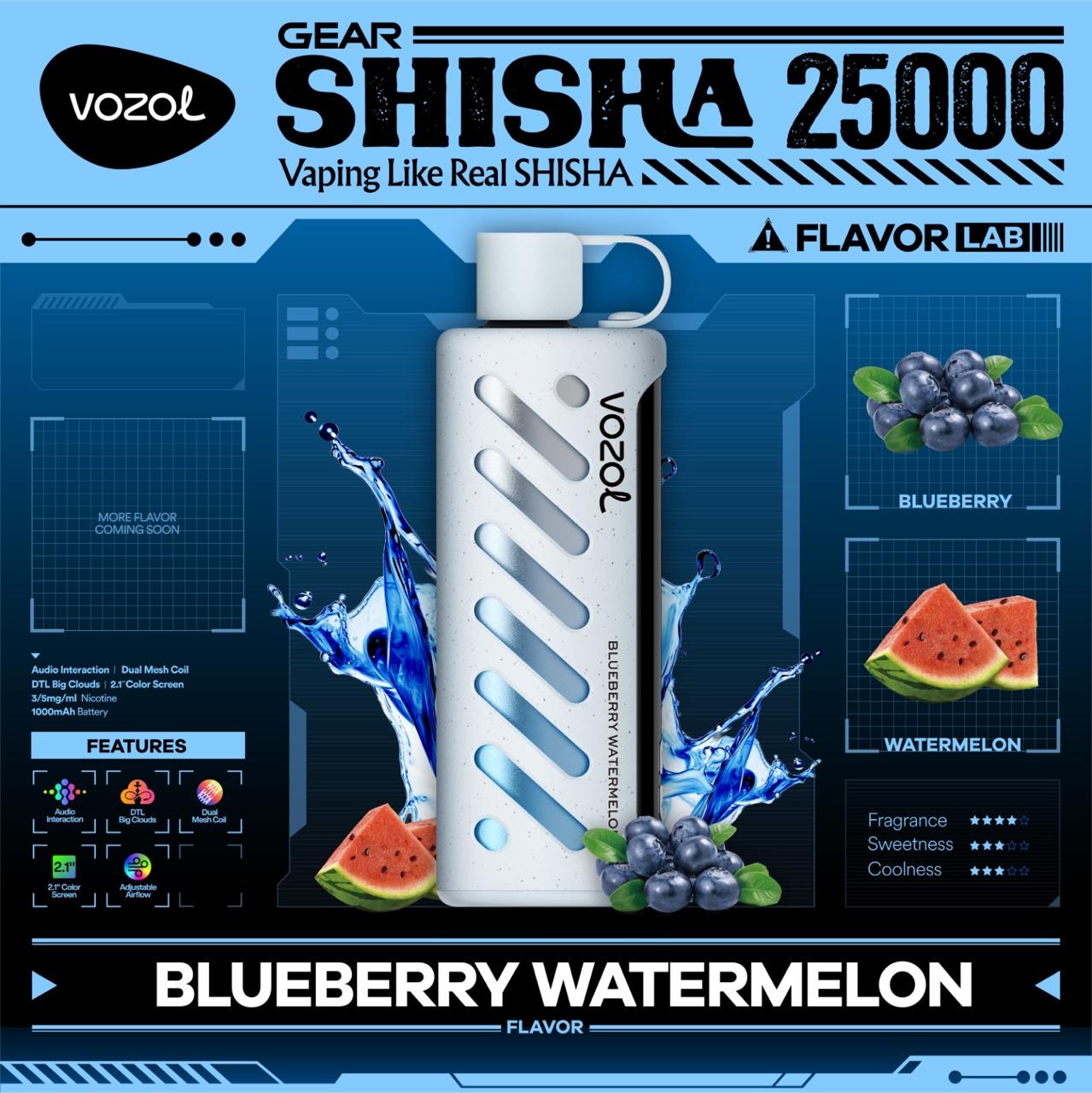 Vozol Gear Shisha 25000 Puffs Disposable Vape In Dubai