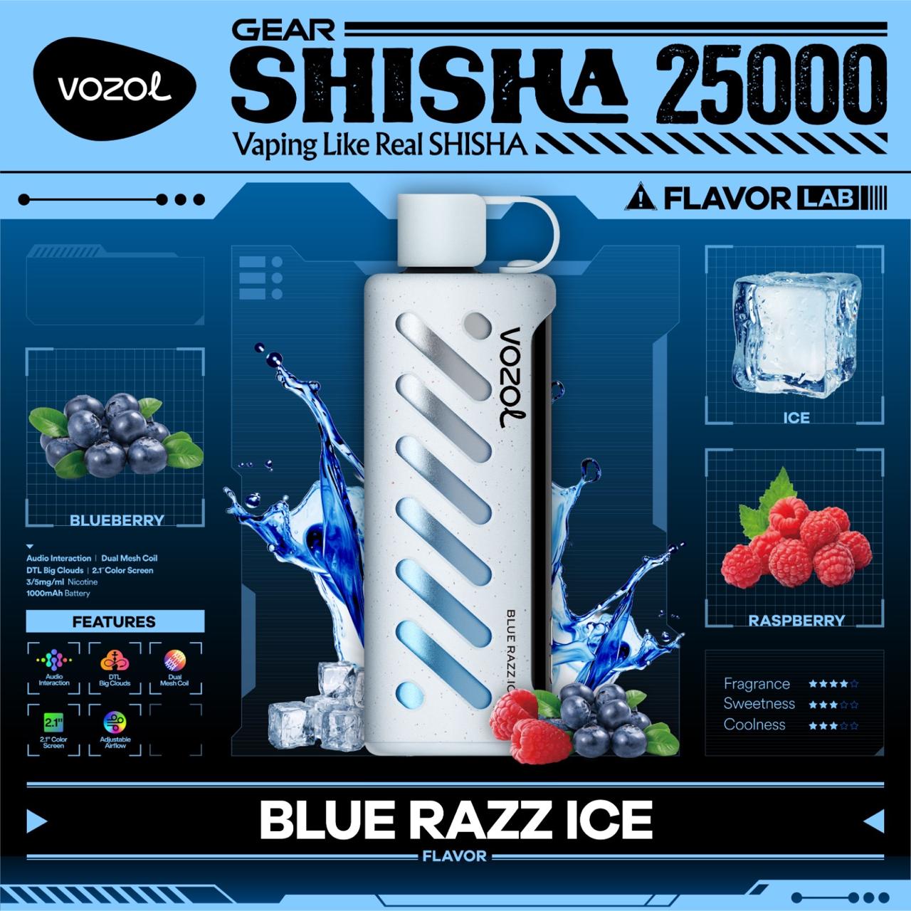 Vozol Gear Shisha 25000 Puffs Disposable Vape In Dubai