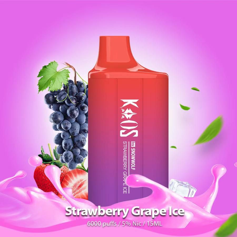Kaos by SnowWolf 6000 Strawberry Grape Ice with fruit splash design