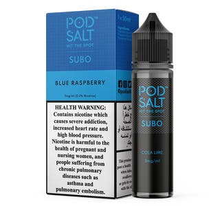 Pod Salt Subo Blue Raspberry e‑liquid 30ml bottle with box