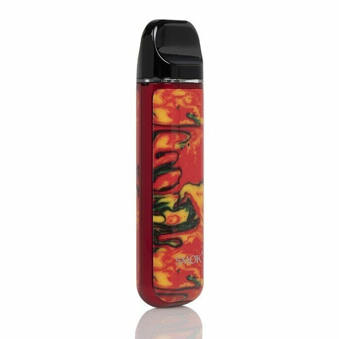 SMOK Novo red and yellow resin swirl pod device