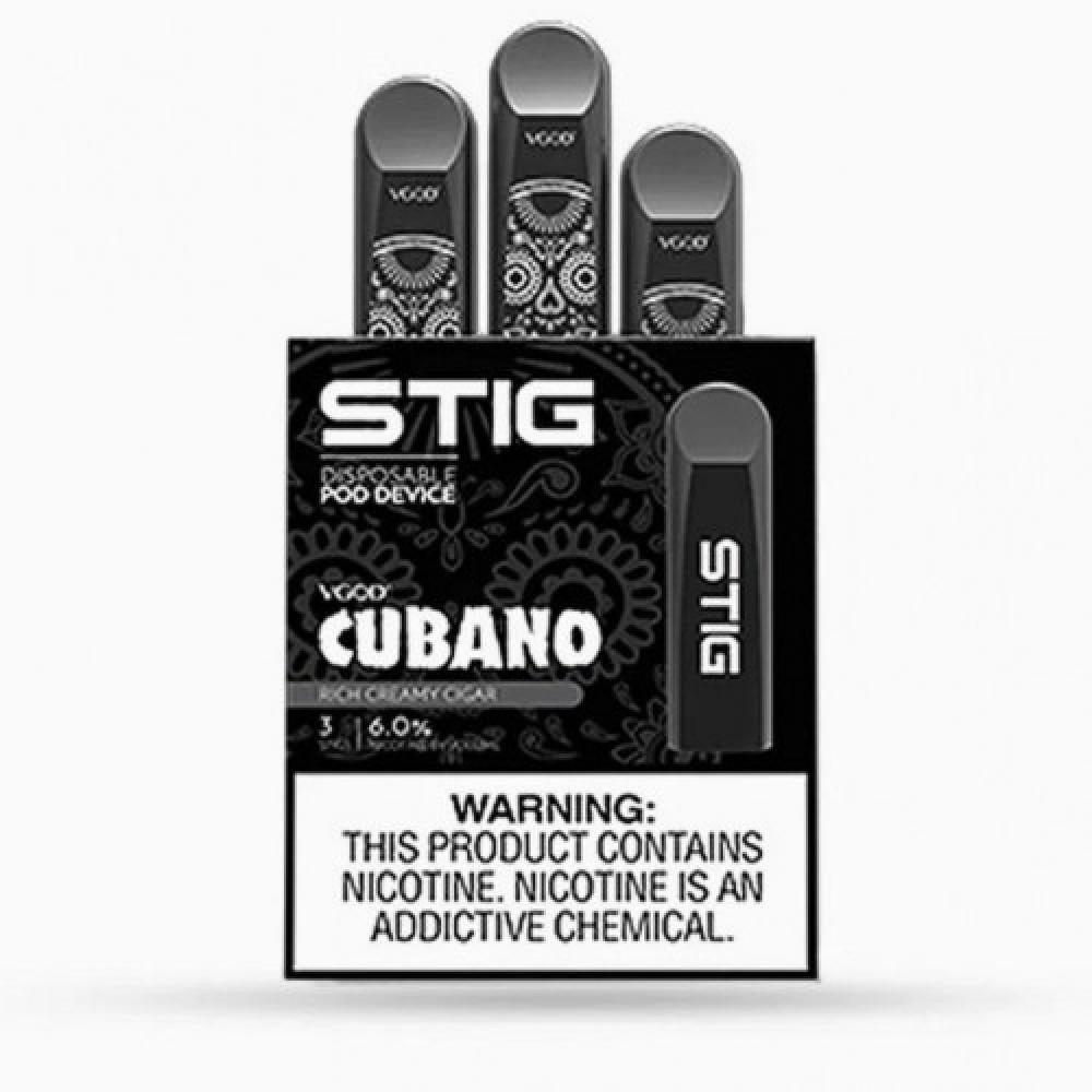 STIG Cubano disposable pod device with packaging