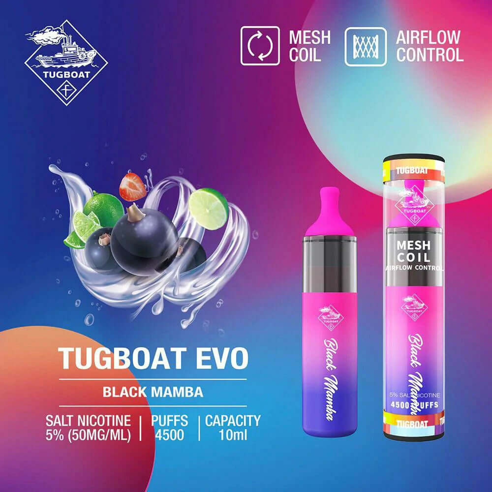 Tugboat Evo 4500 puffs Disposable Vape Best and popular 2023Tugboat Evo