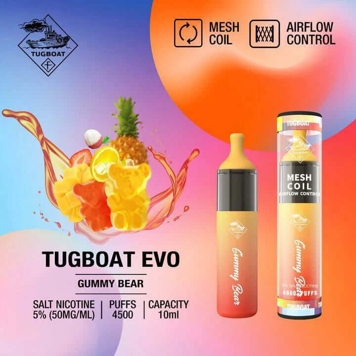 Tugboat Evo 4500 puffs Disposable Vape Best and popular 2023Tugboat Evo