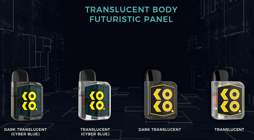 Uwell Caliburn Koko Prime Vision pod system Vape Kit New look best price in Dubai uae15W Pod System,690mAh Battery,Best Price Dubai,Caliburn Koko Prime Vision,Cyberpunk Style,Futuristic Vaping,koko prime vision,Lanyard Included.,Pro-Focs Technology,Top Fi