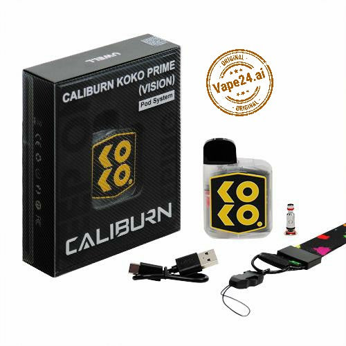 Uwell Caliburn Koko Prime Vision pod system Vape Kit New look best price in Dubai uae15W Pod System,690mAh Battery,Best Price Dubai,Caliburn Koko Prime Vision,Cyberpunk Style,Futuristic Vaping,koko prime vision,Lanyard Included.,Pro-Focs Technology,Top Fi