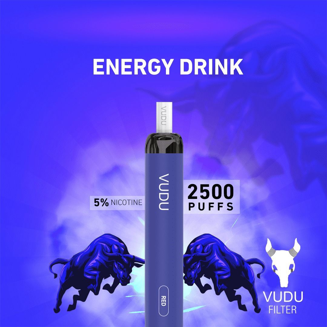 VUDU Energy Drink disposable vape 5% nicotine 2500 puffs