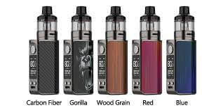 Vaporesso pod mod kit in Carbon Fiber, Gorilla, Wood Grain, Red and Blue