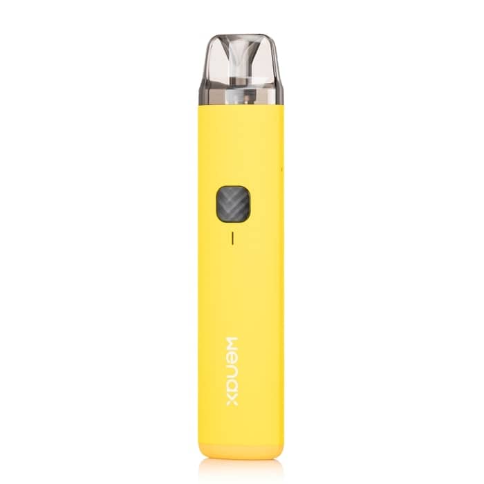Wenax H1 yellow pod vape device with single button control