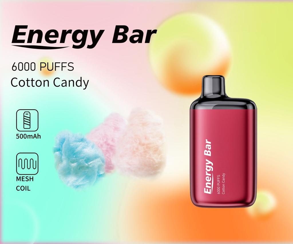 Energy Bar 6000puffs the new disposable vape available with good price 2023DISPOSABLE VAPE,ENERGY