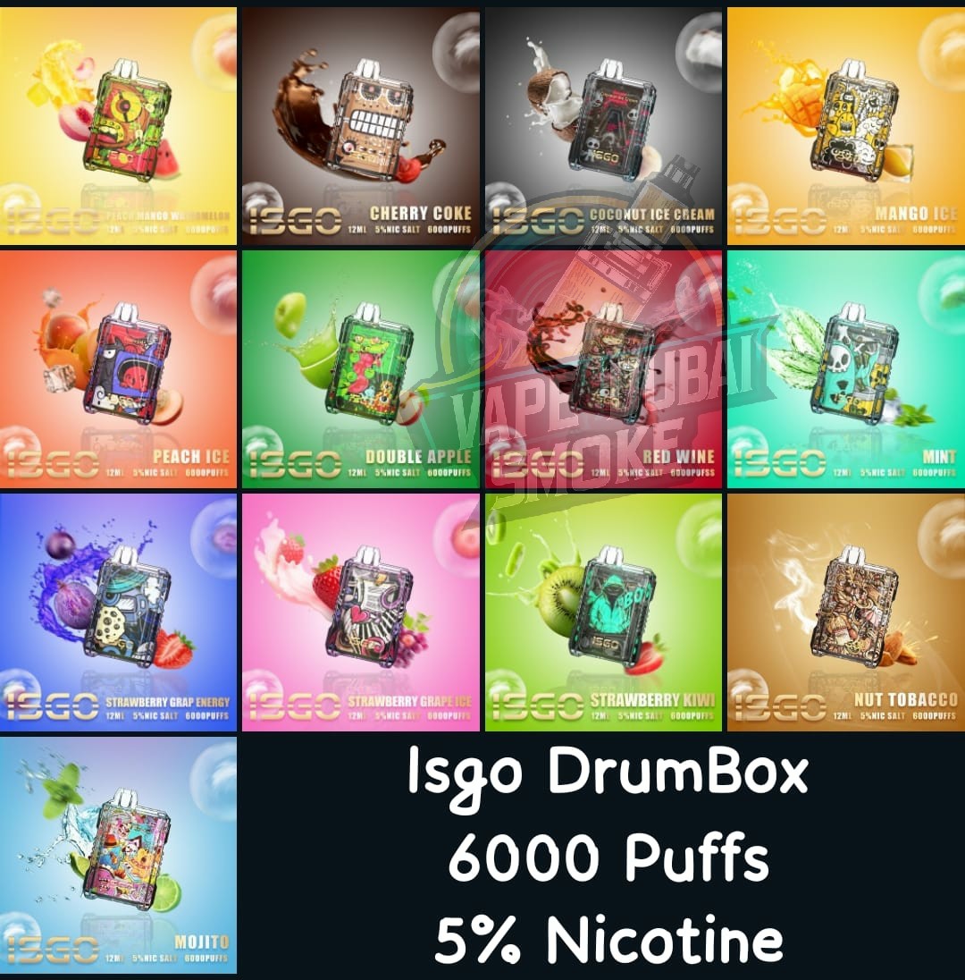 ISGO Drum Box 6000 Puffs – 5% Rechargeable Vape in Dubai