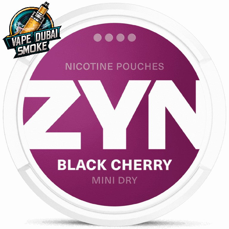 ZYN Black Cherry Mini Dry nicotine pouches round can lid