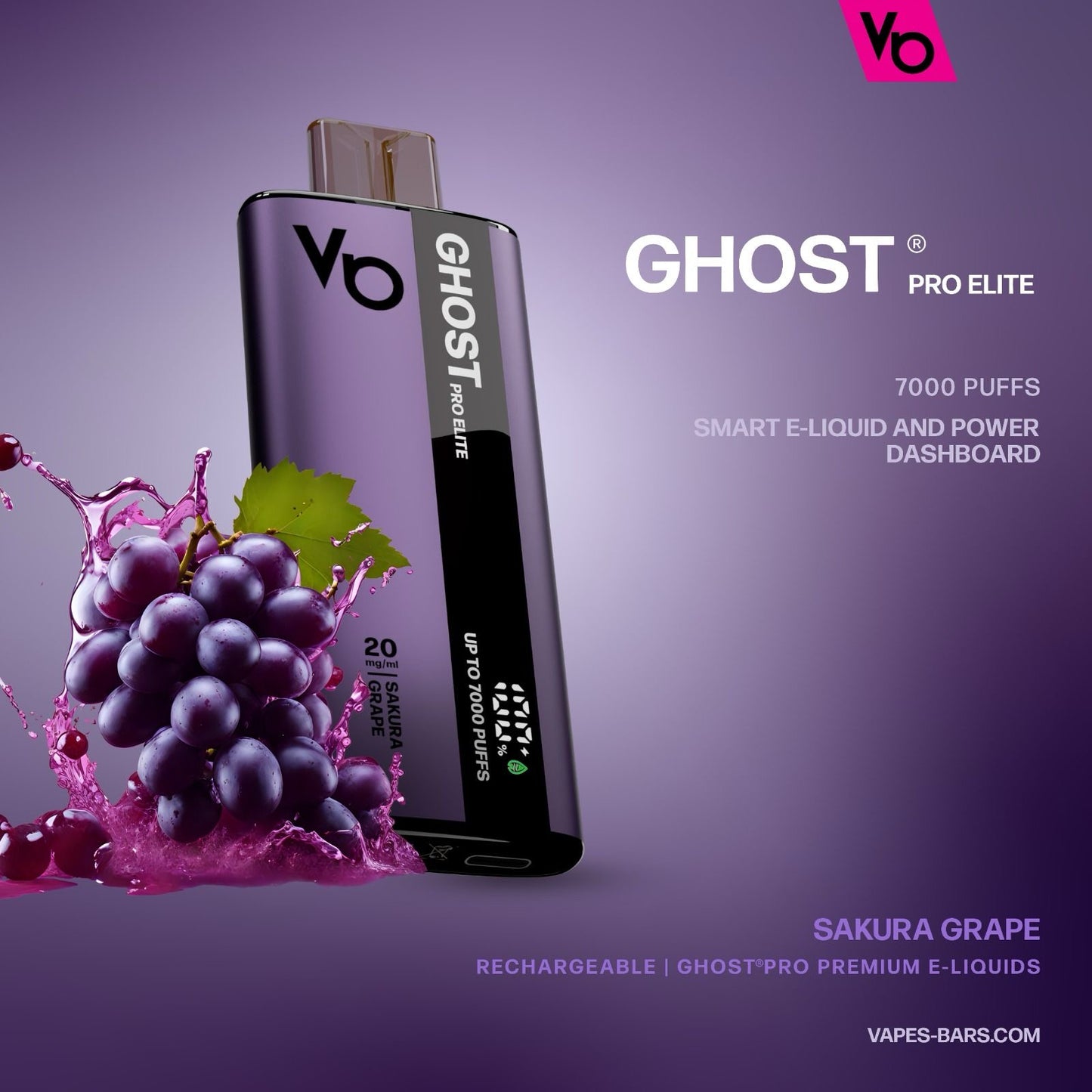 VAPES BARS Ghost Pro Elite Disposable 7000 Puffs