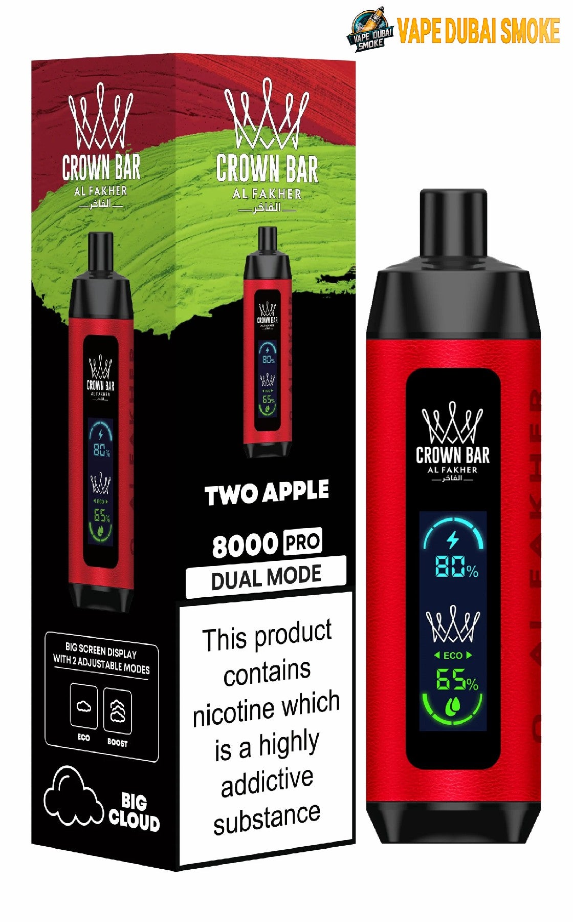 al fakher 8000 crown bar Al Fakher Crown Bar 8000 Lemon Mint Disposable Vape main image 0