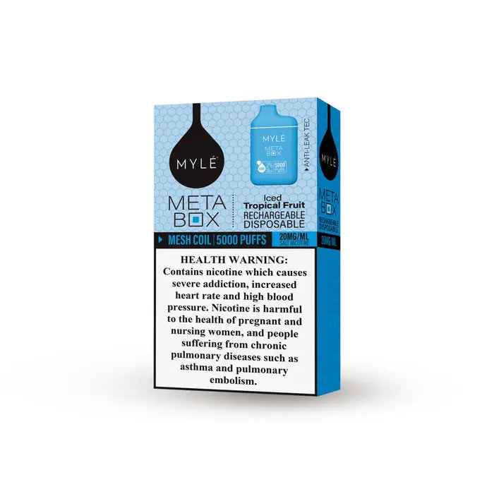MYLE Meta Box 5000 PUFFS 20mg - 2% Nicotine Disposable Vape in Dubai