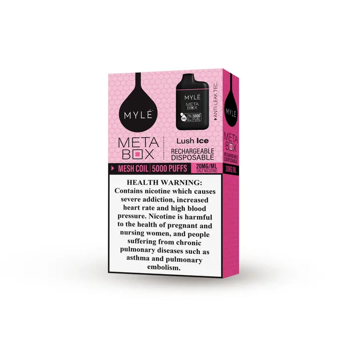 MYLE Meta Box 5000 PUFFS 20mg - 2% Nicotine Disposable Vape in Dubai
