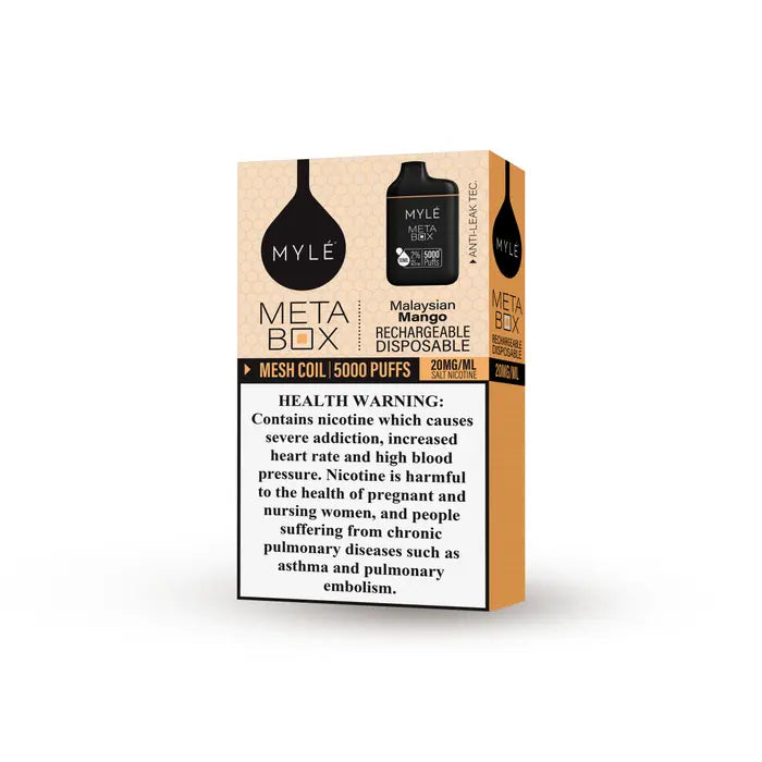 MYLE Meta Box 5000 PUFFS 20mg - 2% Nicotine Disposable Vape in Dubai