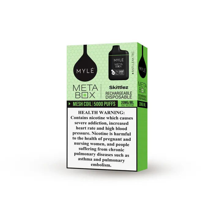 MYLE Meta Box 5000 PUFFS 20mg - 2% Nicotine Disposable Vape in Dubai