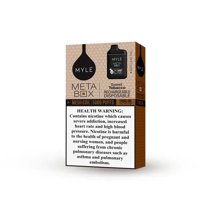 MYLE Meta Box 5000 PUFFS 20mg - 2% Nicotine Disposable Vape in Dubai